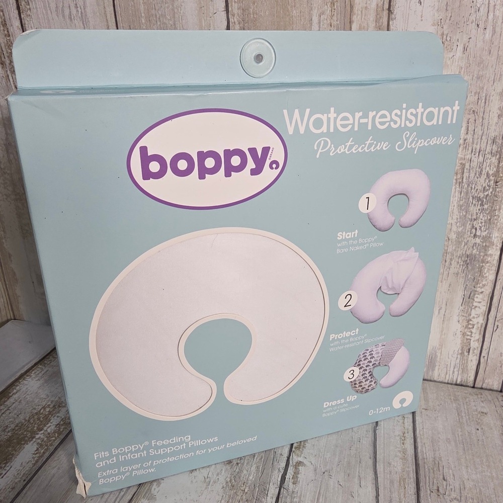 Boppy Water Resistant Protective Slipcover White for Feeding Support Pillows NEW - Picture 2 of 7